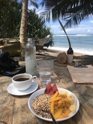 Vegan smoothie bowl  at THE SLOW in Mirissa