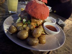 Jackfruit burger   at THE SLOW in Mirissa