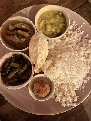 Veg curry  at THE SLOW in Mirissa