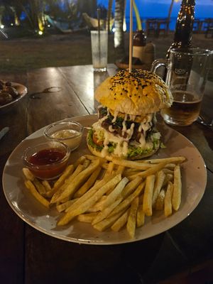 Jackfruit burger at THE SLOW in Mirissa