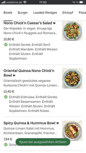 Menu 1 at Vegan Pirates by CloudEatery in Frankfurt