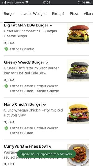 Menu 2 at Vegan Pirates by CloudEatery in Frankfurt