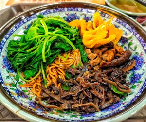 You mian with lots of ingredients at Taste Vegan - 鄉味素食 in Central Singapore