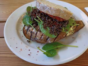 Eggplant sandwich at De Brandweerkantine in Maastricht