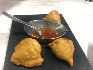 Vegetable samosas at Chutney Indian in Pattaya