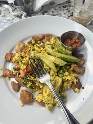 Breakfast burrito no tortilla   at Milk & Honey in Nashville