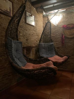 La partie lounge / bar à Shisha at Ziryab in Barcelona