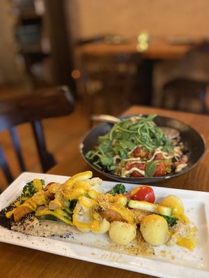 Vegan mains  at Ziryab in Barcelona