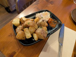Patatas bravas at Ziryab in Barcelona