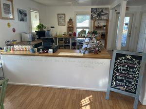 Serving counter  at FAM's Cuisine in Sarasota
