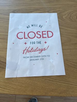Holiday closing   at FAM's Cuisine in Sarasota