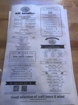   at Olde Waterville Pizza Company in Waterville Valley