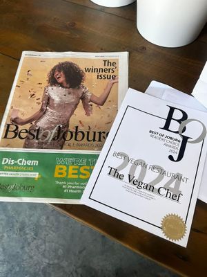 Best Vegan Restaurant Award  at The Vegan Chef - Sandton in Johannesburg