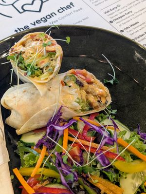 Chick'n salad wrap at The Vegan Chef - Sandton in Johannesburg