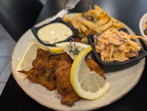 Fried fish at The Vegan Chef - Sandton in Johannesburg