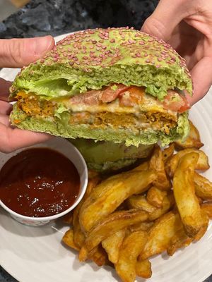   at Flower Burger in Brighton