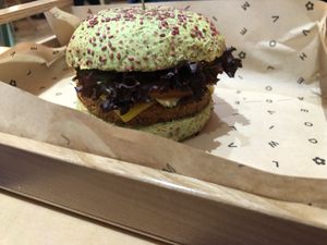   at Flower Burger in Brighton