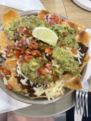 Vegan nachos  at Little Parliament in Rainbow Beach
