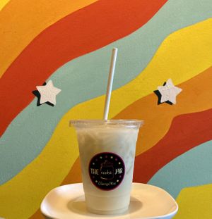 Salted caramel almond milk  at The Cookie Jar in Chiang Mai