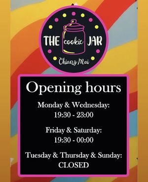 UPDATED OPENING HOURS  at The Cookie Jar in Chiang Mai