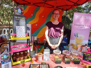 Her stall at the CityLife Garden Fair at The Cookie Jar in Chiang Mai