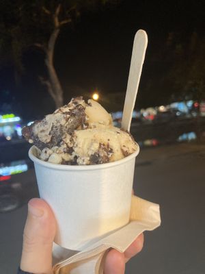 Peanut butter & mint chocolate gelato   at The Cookie Jar in Chiang Mai