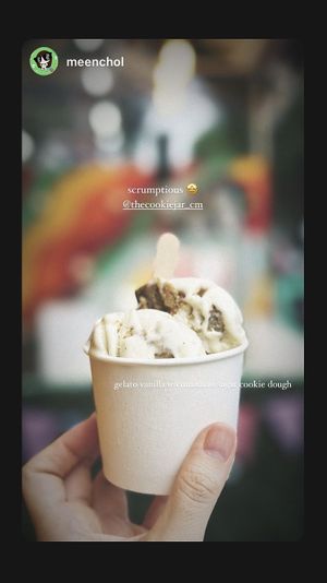 Lemon cheesecake gelato  at The Cookie Jar in Chiang Mai