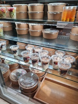 Salads at Base V Juicery in Milan