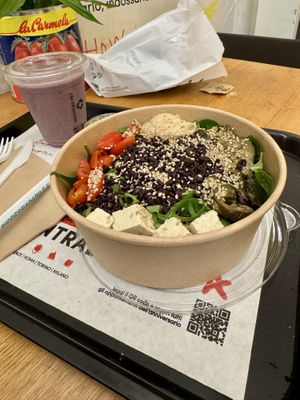 my salad, insalata venere  at Base V Juicery in Milan