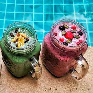 Super food smoothies  at Yoga House in Koh Phangan