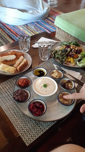 Mezze plate and Lunch set at Yoga House in Koh Phangan