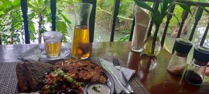 Vegan breakfast and tea drink 😋 at Yoga House in Koh Phangan