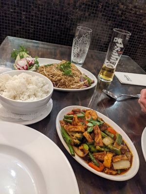 Pad see yw noodles(ask for no egg version) at Mews Thai in Poulton-le-fylde
