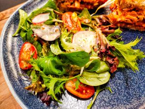 Salad, the dressing is super good at Am I Addicted in Central Singapore