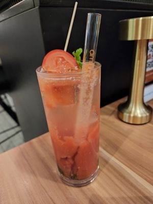 Basil tomato ade - best!! at Am I Addicted in Central Singapore