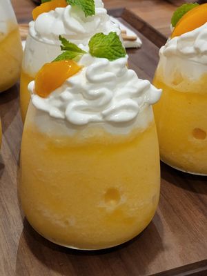 Peach Cream Sherbet at Am I Addicted in Central Singapore