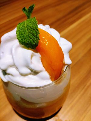 Peach Cream Sherbet at Am I Addicted in Central Singapore