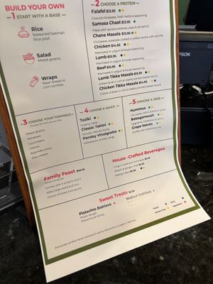 Menú at Umami Global Bistro in Catonsville