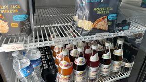 Violife and Ginsing Up drinks at Corner Market/Bookstore in Calhoun