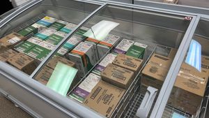 MorningStar in cartons at Corner Market/Bookstore in Calhoun