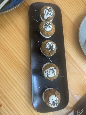 Mushroom croquettes   at TOFU Girona in Girona