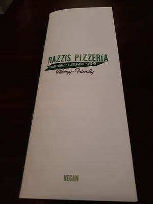 New menus at Razzi's Pizzeria - Greenwood Ave in Seattle