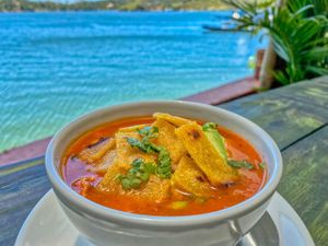 Sopa azteca! Super rica at Casa de Ciclistas in Guatape