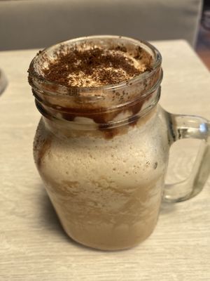 Vegan frappe (almond milk)  at Casa de Ciclistas in Guatape