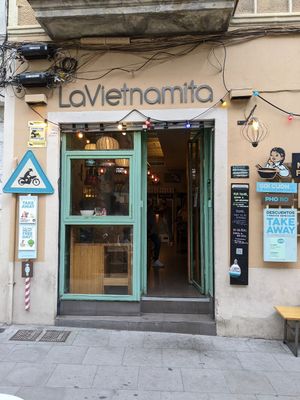 view from the street at LaVietnamita in Barcelona