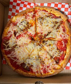 vegan pepperoni pizza   at Pizza Twist in Lynnwood