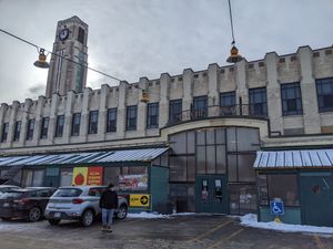 Exterior in winter at Marché Atwater in Montreal