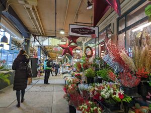 Flowers at Marché Atwater in Montreal
