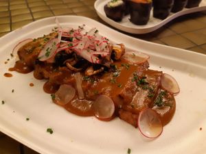 Tempeh stew at Huma in Madrid