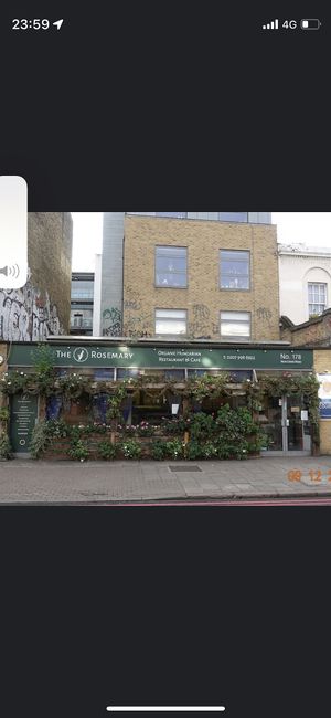 The restaurant at The Rosemary in South East London